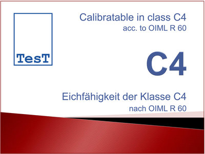 Option: Eichfähigkeit der Klasse C4 nach OIML R 60