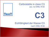 Option: Eichfähigkeit der Klasse C3 nach OIML R 60